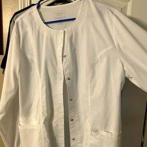White scrub jacket! Only worn handful of time!